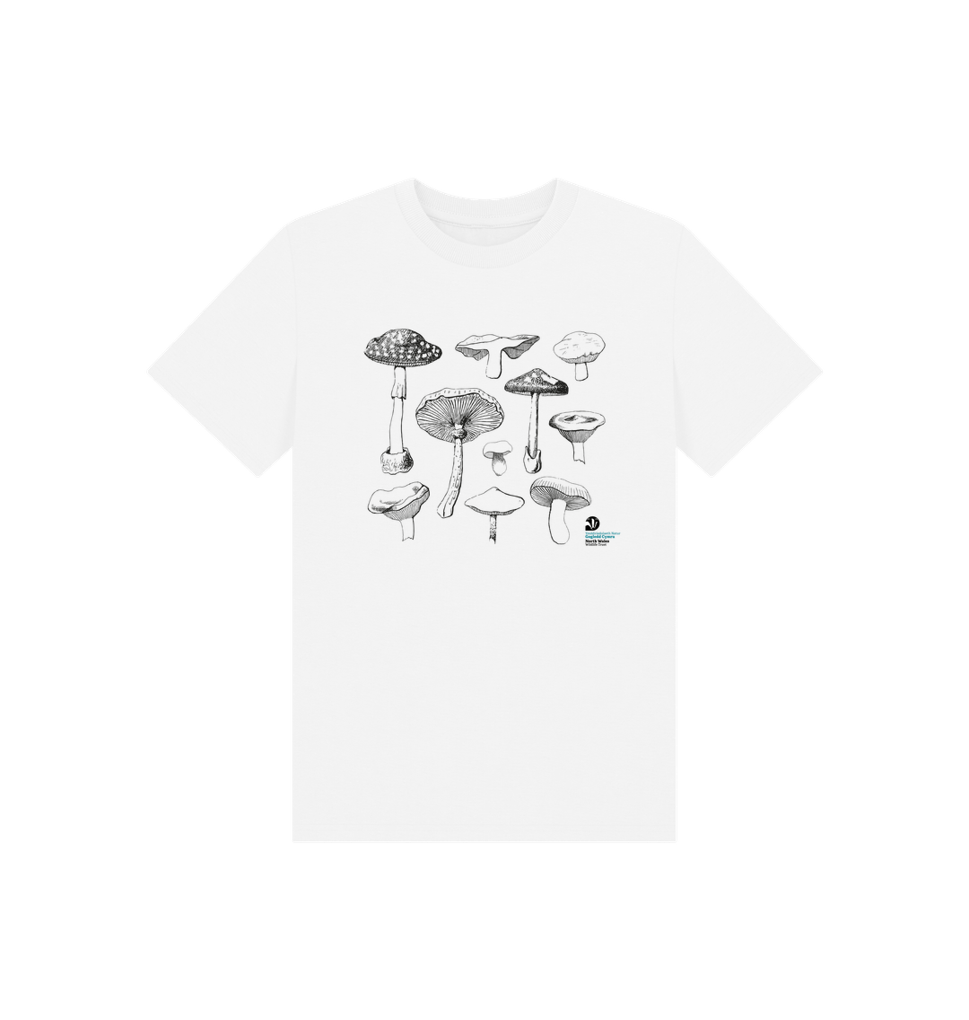 White Kids Mushroom Species T-Shirt