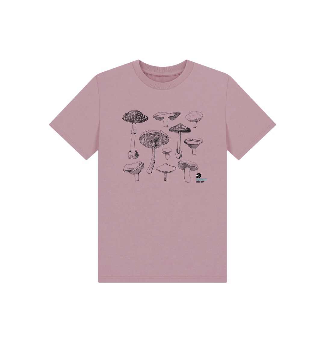 Mauve Kids Mushroom Species T-Shirt