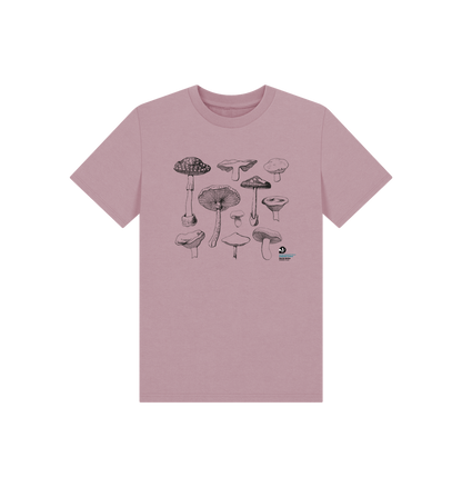 Mauve Kids Mushroom Species T-Shirt