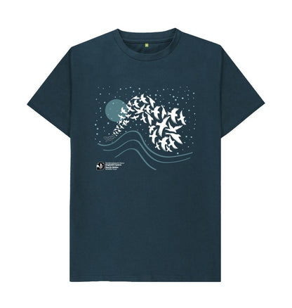 Denim Blue Winter Murmuration T-shirt (Men)