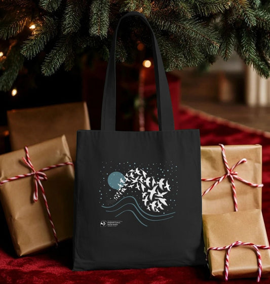 Winter murmuration tote bag